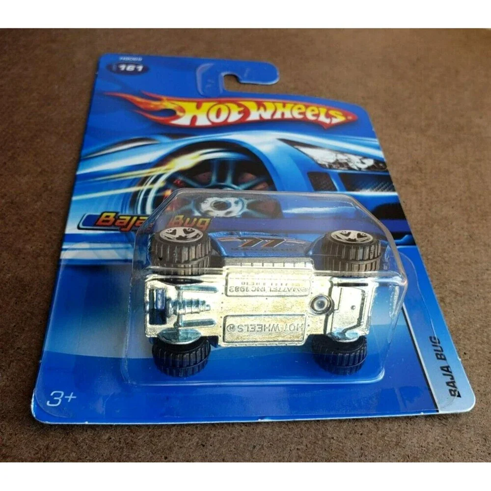 2005 Hot Wheels BAJA BUG Metallic Light Blue Mainline #161 1:64 OFF ROAD 5 Spoke